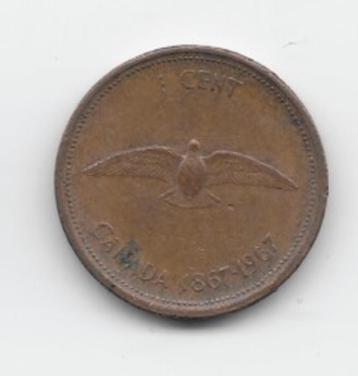 Canada 1 cent 1967 "100th anniv. of confed." KM# 65 (1) beschikbaar voor biedingen