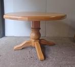 Vintage oerdegelijke dik blond eiken tafel rond 8hoek 120cm, Ophalen of Verzenden