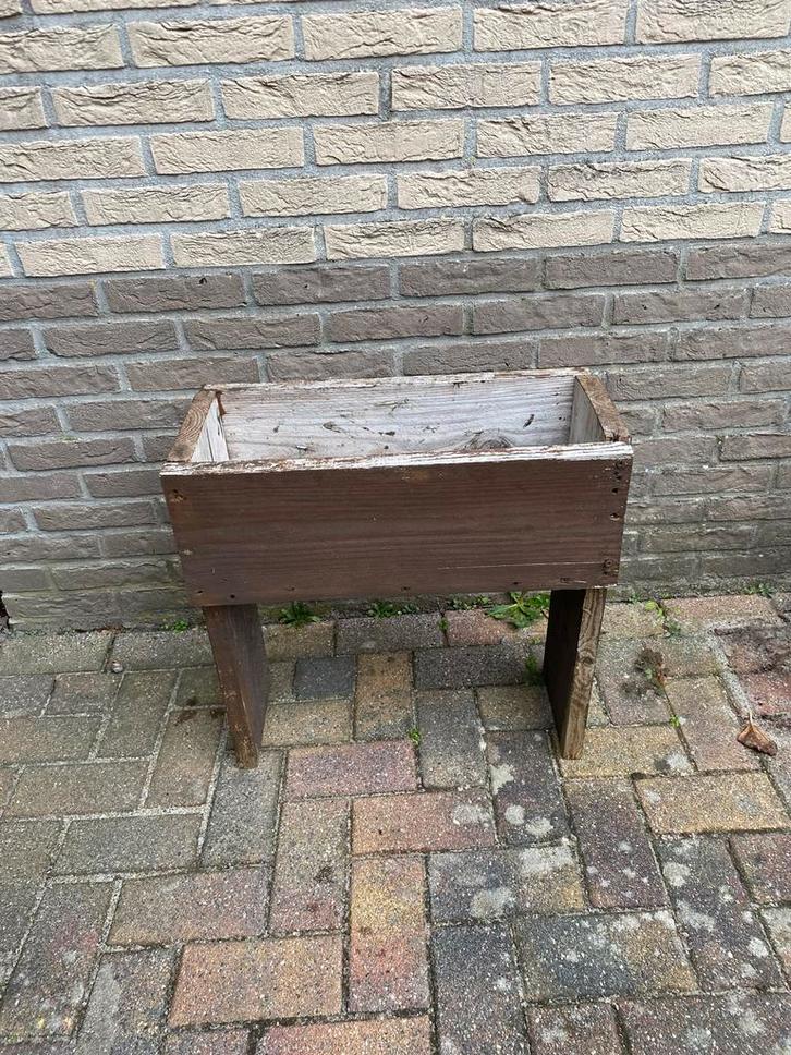Steigerhouten bloembak - geverfd - Gratis afhalen, Tuin en Terras, Bloembakken en Plantenbakken, Gebruikt, Hout, Balkon, Tuin