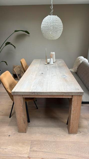 Massief eikenhouten tafel 240x100 cm - koopje! beschikbaar voor biedingen