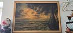 Schilderij Schip op zee, Antiek en Kunst, Kunst | Schilderijen | Klassiek, Ophalen of Verzenden