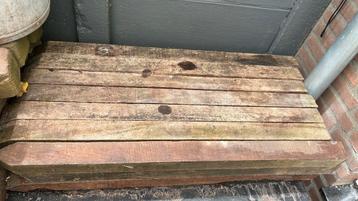 Vlonder piketpaal Paal Azobe 6x6 cm Fijnbezaagd en Gepunt beschikbaar voor biedingen