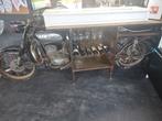 Unieke Bartafel van Motorfiets met Wijnrek, Ophalen, Gebruikt, 5 tot 15 flessen, Metaal