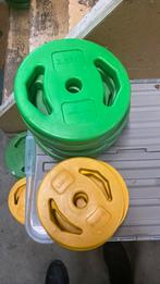 Bodypump schijven 6x2,5 kg 4x1,25 kg, Sport en Fitness, Fitnessmaterialen, Ophalen of Verzenden, Zo goed als nieuw