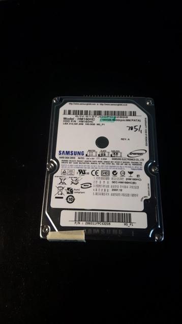 Samsung HM160HC - 160GB IDE 2,5" [HDD-785-2] 13-9 beschikbaar voor biedingen