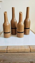 4x  ZGAN houten flesvazen ( voor Decoratie), Ophalen of Verzenden