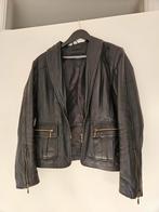 Vintage Jasje leer zwart maat M Soussi Amsterdam, Kleding | Dames, Ophalen of Verzenden, Gedragen, Maat 38/40 (M), Zwart