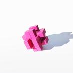 Decoratieve 3D puzzle, knal roze, hout, Nieuw, Ophalen of Verzenden