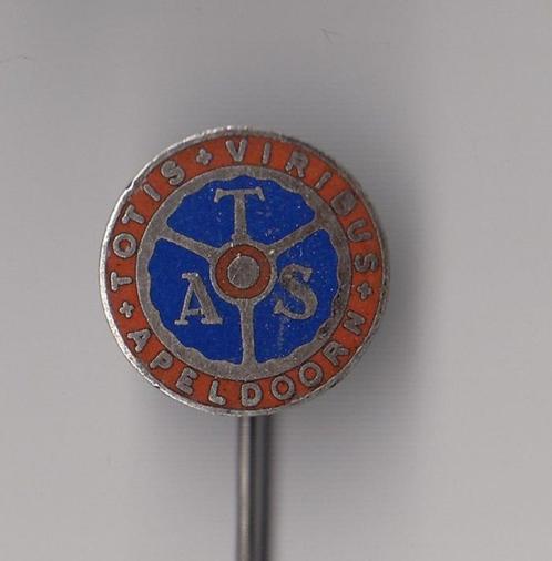 Apeldoorn Auto Technische School ATS speldje, Verzamelen, Speldjes, Pins en Buttons, Gebruikt, Speldje of Pin, Overige onderwerpen
