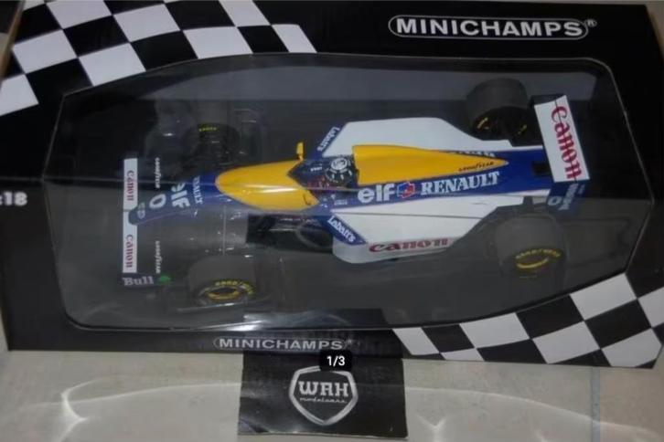 1:18 WILLIAMS FW15C F1 HILL 1993 Minichamps WITH DECALS WRH, Hobby en Vrije tijd, Modelauto's | 1:18, Zo goed als nieuw, Auto