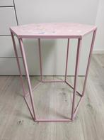 Leuk roze bijzettafeltje, Ophalen, Minder dan 45 cm, Minder dan 55 cm, Gebruikt