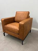 NIEUWE fauteuil in microleder Bull cognac, Stof, Design, Nieuw, 75 tot 100 cm
