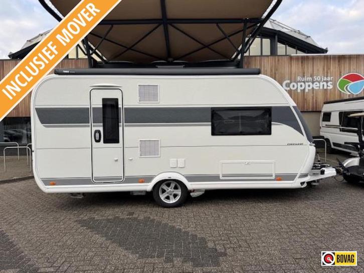 Hobby De Luxe 460 LU 2024 MEGA COMPLEET!!!, Caravans en Kamperen, Caravans, Bedrijf, tot en met 4, 1000 - 1250 kg, Treinzit, Hobby
