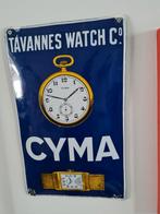 Emaille bord Cyma, Ophalen of Verzenden, Zo goed als nieuw, Reclamebord