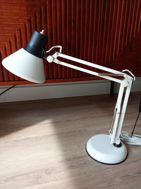 Vintage Bureaulamp/architecten lamp emaille, '70-'80 Elite, Huis en Inrichting, Lampen | Tafellampen, Zo goed als nieuw, Minder dan 50 cm