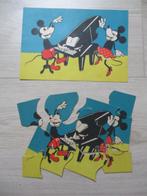 Oude Disney puzzel met Mickey en Minnie Mouse (jaren '40?), Antiek en Kunst, Antiek | Speelgoed, Ophalen of Verzenden