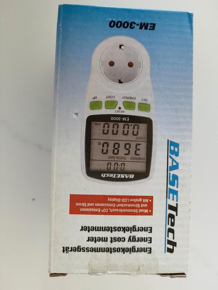 BaseTech EM-3000 Energiemeter, Doe-het-zelf en Verbouw, Meetapparatuur, Nieuw, Elektriciteit, Ophalen of Verzenden