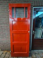 Jaren '30 paneeldeur met glas 211 x 77.4, Doe-het-zelf en Verbouw, Ophalen, Gebruikt, Minder dan 80 cm, Binnendeur