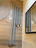 4 grijze rolgordijnen (verschillende breedtes), Huis en Inrichting, Stoffering | Gordijnen en Lamellen, Ophalen, Gebruikt, 100 tot 150 cm