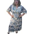 Boho Jurk onesize 40t/m48, Blauw, Maat 42/44 (L), Nieuw, Ophalen of Verzenden