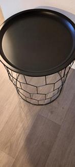 Zwart metaaldraad bijzet tafeltje (als nieuw), Huis en Inrichting, Tafels | Bijzettafels, Ophalen, Minder dan 45 cm, Minder dan 55 cm