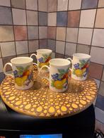Roy Kirkham”Orchard”fine bone China 1993,4 mokken,als nieuw, Ophalen of Verzenden