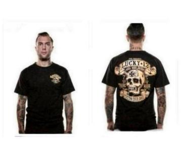 LUCKY 13 T-shirt - Booze, Bikes and Broads - Zwart beschikbaar voor biedingen