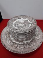 13-delig gebakservies Staffordshire WD-022, Huis en Inrichting, Keuken | Servies, Ophalen of Verzenden, Gebruikt, Overige stijlen