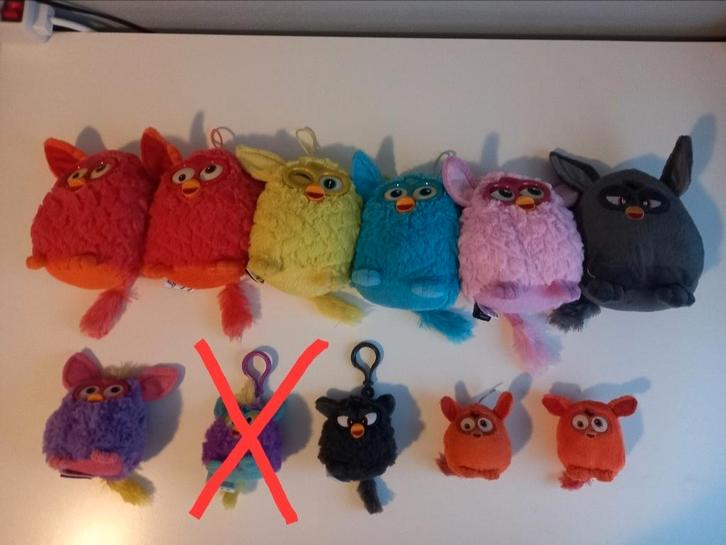 Furby knuffels en sleutelhanger, Kinderen en Baby's, Speelgoed | Knuffels en Pluche, Zo goed als nieuw, Overige typen, Ophalen of Verzenden