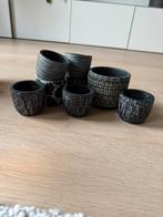 8 Bijpassende Bloempotten, Tuin en Terras, Bloempotten, Rond, Binnen, Ophalen of Verzenden, Zo goed als nieuw