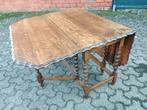 Antieke engelse eiken klaptafel hangoortafel gateleg, Ophalen