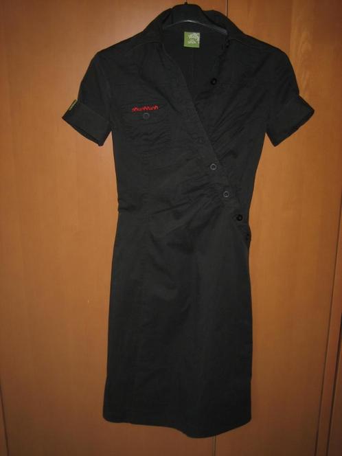 Stoer zwart jurkje SKUNKFUNK type Garbine 34-36 Snazzeys, Kleding | Dames, Jurken, Nieuw, Maat 36 (S), Zwart, Onder de knie, Verzenden