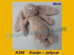 K299 Konijn Konijntje Jellycat beige draadjesstof 30cm, Kinderen en Baby's, Speelgoed | Knuffels en Pluche, Konijn, Zo goed als nieuw