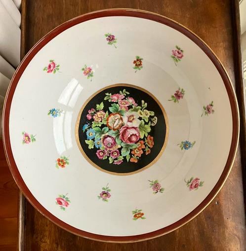 ❤️ PRACHTIGE antieke SCHAAL bloemen kom goud Fruitschaal, Antiek en Kunst, Antiek | Servies los, Ophalen of Verzenden