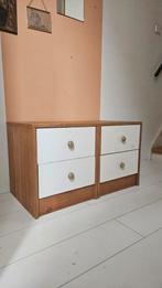 Massief vintage  eiken kastjes, Ophalen, Gebruikt, 1 of 2 laden, 50 tot 100 cm