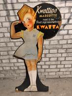 Kwatta reclamebord Kwattina meisje, Verzamelen, Ophalen, Gebruikt, Reclamebord