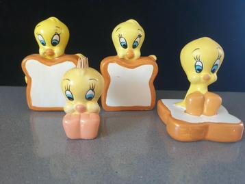 Tweety keramiek peper/zout strooier enTweety tandenstokers  beschikbaar voor biedingen