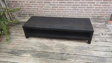 Ikea tv meubel donker bruin zwart houtlook gratis