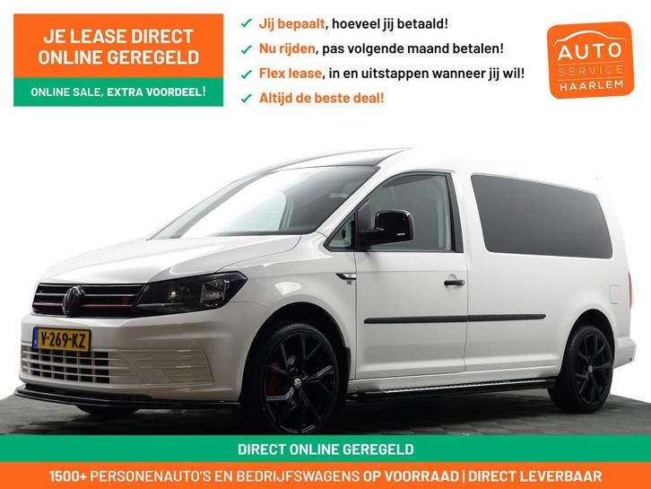 Volkswagen Caddy Maxi 2.0 TDI Euro 6 L2 R-line+ Design Leder, Auto's, Bestelauto's, Bedrijf, Te koop, ABS, Airbags, Alarm, Bluetooth