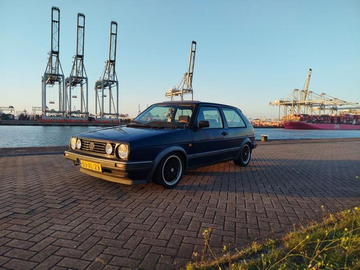 Volkswagen Golf 2 1.3NZ 1992, Auto's, Volkswagen, Particulier, Golf, Benzine, Hatchback, Handgeschakeld, Blauw, Grijs, Stof, Ophalen