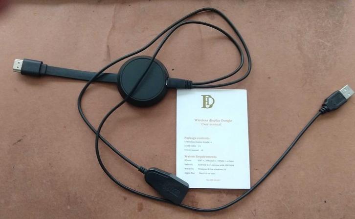 Wireless Dongle om video audio tv te casten, Audio, Tv en Foto, Televisie-accessoires, Zo goed als nieuw, Ophalen