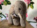 Antieke olifant van Steiff met knop in oor., Ophalen of Verzenden