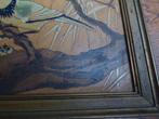 Art deco houten paneel met vogels, Antiek en Kunst, Antiek | Woonaccessoires, Ophalen of Verzenden