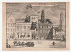 Stadhuis Utrecht oude gravure J. Harrewijn 1743, Antiek en Kunst, Verzenden