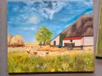 Schilderij boerderij, Ophalen of Verzenden
