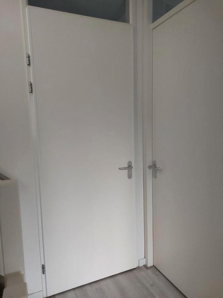 2 Binnendeuren linksdraaiend (opdek), Doe-het-zelf en Verbouw, Deuren en Horren, Gebruikt, Binnendeur, 215 cm of meer, 80 tot 100 cm