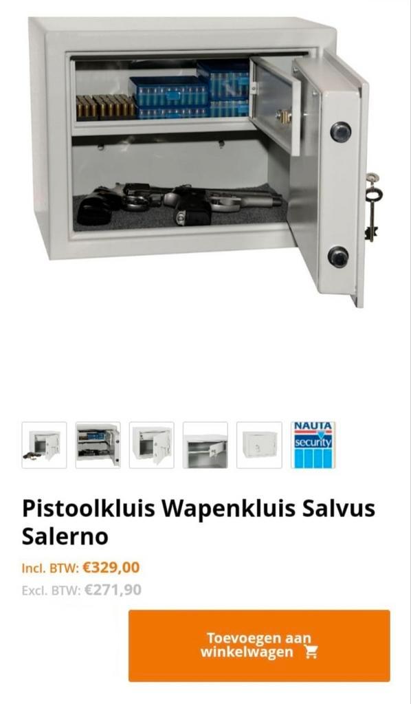 Pistoolkluis / Wapenkluis - Zo goed als Nieuw., Huis en Inrichting, Brandblussers en Brandkasten, Zo goed als nieuw, Ophalen