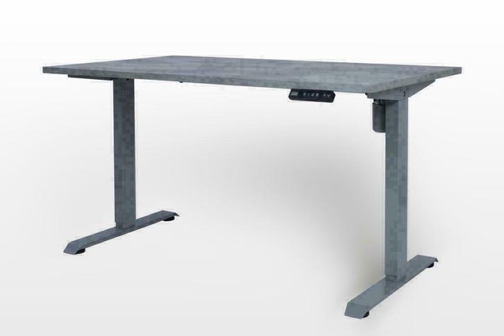 RM5 zit/sta Elektrische bureaus 140x80cm grijs memory NIEUW!, Huis en Inrichting, Bureaus, Nieuw, Stabureau, Elektrisch, In hoogte verstelbaar