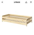 Ikea Utåker Bed - 1 of 2 persoons, Huis en Inrichting, Slaapkamer | Bedden, Ophalen, Eenpersoons, Beige, Zo goed als nieuw