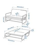 Ikea SLAAPBANK ZGAN Hammarn, Huis en Inrichting, Slaapkamer | Slaapbanken, Ophalen, Tweepersoons, 140 cm, Zo goed als nieuw
